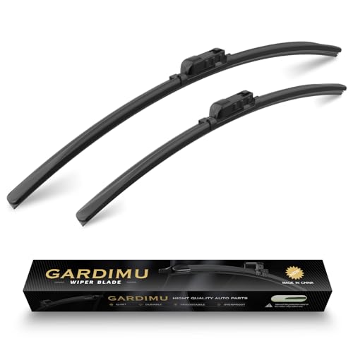 GARDIMU Front Windshield Wipers 2 psc Set for BMW 5 Series 530i 530e 540i M550i 2017 2018 2019 2020 2021 2022 2023 - Automotive Replacement Front Wiper Blades for Car Window