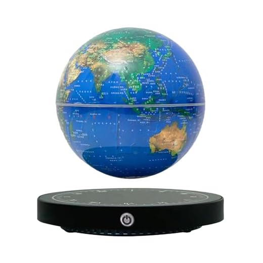 Floating Globe,Magnetic Levitating Globe with LED Multi-Color Lights,360°Rotating World Map Globes with Touch Control for Home Office Desk Decor,Birthday Gift