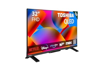 Toshiba 32QV2F63DG Smart TV de 32" QLED  con Resolución Full HD  1920 x 1080   HDR  Compatible con Asistente de Voz Alexa  Bluetooth