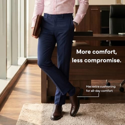 Image of Chardonnay Men's Leather Oxford Formal Shoes | Comfortable Cushioned Dress Shoes for Office & Business
