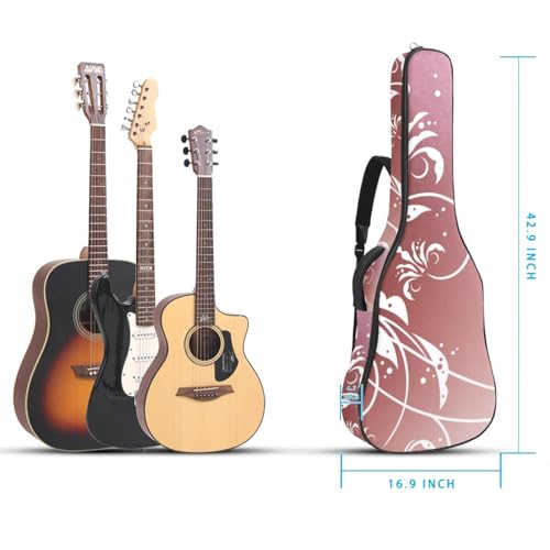 Housse de guitare en tissu Oxford épais rembourré avec boucle de suspension et sangle de cou Motif sans couture avec plumes de paon 101,6 cm, Multicolore 5., 42.9×16.9×4.7 in, Sac de transport - Les Beatles, Paul McCartney, John Lennon, RIngo Starr, George Harrison Housse de guitare en tissu Oxford épais rembourré avec boucle de suspension et sangle de cou Motif sans couture avec plumes de paon 101,6 cm, Multicolore 5., 42.9x16.9x4.7 in, Sac de transport – Image 6