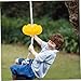 Totority Climbing Plate Hanging Rope for Boys and Girls Outdoor Swing Rope Disc Toy Easy Install Board