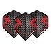RED DRAGON Hardcore 2D Holographic Dragon Extra Thick Standard Dart Flights - 3 Sets Per Pack (9 Dart Flights in Total)