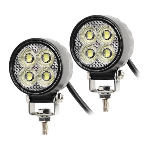 Hooma 2PCS 20W 2.5 Inch LED Arbeitsscheinwerfer Runde für Traktor, Motorrad, Auto, Offroad 12V/24V 1800lm Flood Beam Led Zusatzscheinwerfer 12V Rund