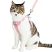 Blueberry Pet Ensemble harnais et laisse réfléchissants pour chat avec clochette pour marcher et s'échapper - Rose layette