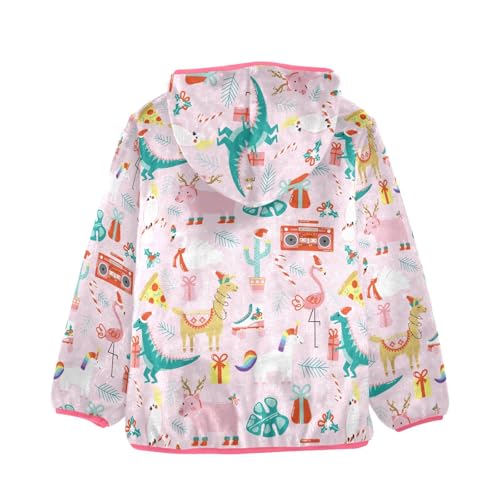 OTVEE Christmas Cute Animals Kids Hoodie Jacket Fall Spring Full Zip Warm Outwear Coat2
