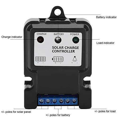 Intelligenter Solarladeregler PWM mit智能保护功能12V 10A für Solarenergiesysteme, Solar Laderegler für 6V/12V Batterien, Smart Ladungsregler mit Effizienzverbesserung