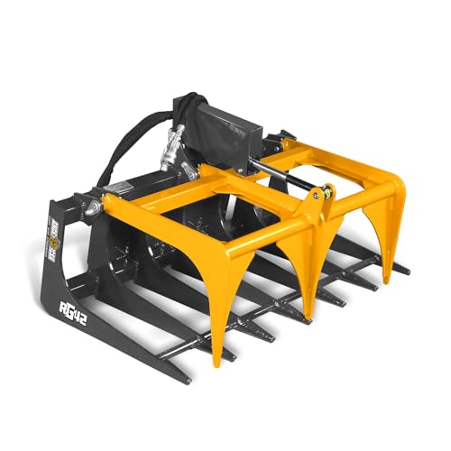 MechMaxx 3000 PSI Hydraulic Pressure 42 Mini Skid Steer Skeleton Grapple Attachment 24 Arm Opening 2000 lb Weight Capacity RG42