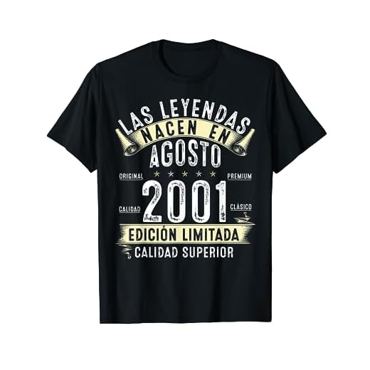 22 Años Cumpleaños Las Leyendas nacen en Agosto 2001 Camiseta