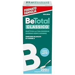 Be-Total Classico Integratore Alimentare di Vitamina B per Ridurre la Stanchezza e Riattivare l'Energia, a Supporto del Sistema Immunitario, Bambini 3+ e Adulti, Gusto Latte, 200ml