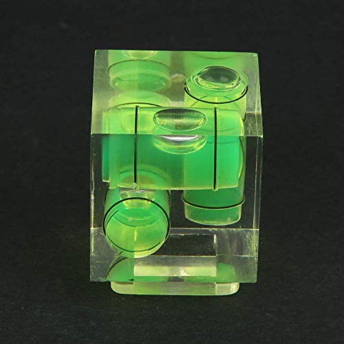 Akozon Camera Air Leve l Cold Shoe tridimensional quadrado 3 eixos bolha nível de ar para câmera dig