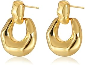 Gold Hoop Dangle Earrings For Women Girls Statement Retro Earrings Multiple Styles Jewelry for Gift Celebrity Fashion Jewellery