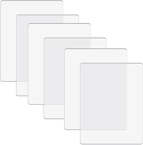 BAOFALI 6 unidades3 pares de almohadillas de corte estándar para máquina de troquelar placas de corte de plástico de policarbonato transparente,