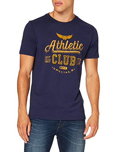 Izod Athletic Club Flock tee Camiseta, Abrigo de Marinero, S-M para Hombre