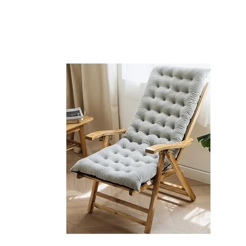 JCXIOC Chair Pads Garden Lounger Chair Cushion Reclining Chairs Foldable Soft Solid Thicken Cushion Thickening Cushion Window Couch Pad(Light Grey,100cmX40cmX8cm)