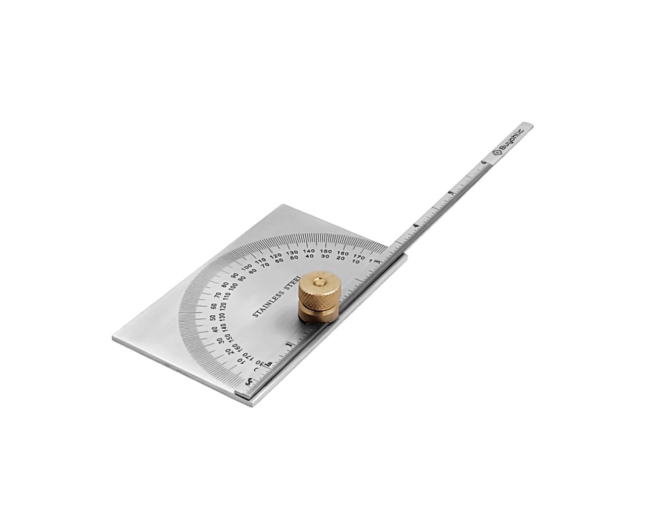 Stainless Steel Protractor 0-180 degrees Machine Tools (Square Head Depth cum Degree Protractor)-image-30
