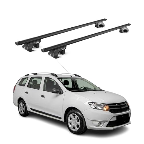 OMAC Barres de Toit Aluminium certifiées TÜV pour Dacia Logan MCV Kombi 2007-2020 – pour Rails de Toit Standards – Rainure en T – Charge Max 90 kg –...