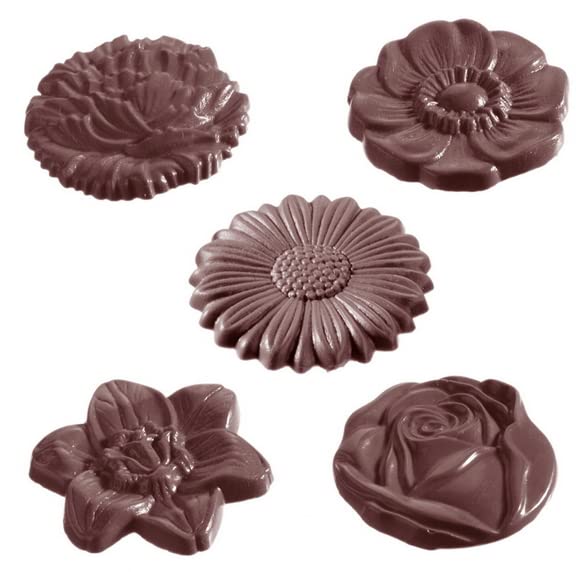 Amazon.co.jp: チョコレート型cw1416 ChocolateWorld,5種類フラワー