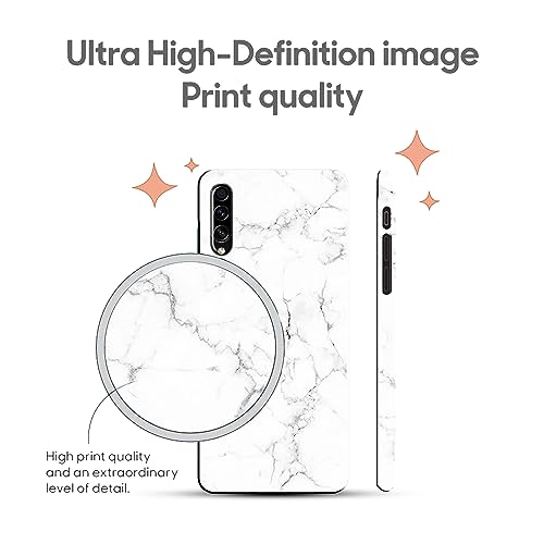 Image of COLORflow Back Cover Compatible with Samsung Galaxy A70 | Beautiful White Marble | Designer Printed Hard CASE Bumper Back Cover