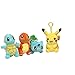 SDFK 4 Unids / Set Pokemon Pikachu Squirtle Bulbasaur Charmander De Peluche De Juguete 10 Cm Llavero Colgante Suave Muñeco De Peluche Regalos para Niños