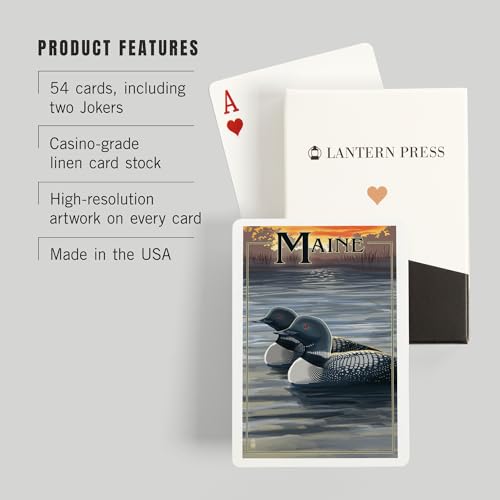 Maine, Loon Family, 52 Cartas para Poker Adultos miniatura 3