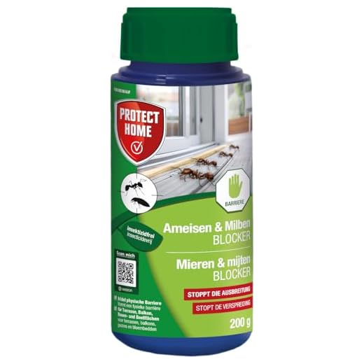 PROTECT HOME Ameisen & Milben Blocker, insektizidfreies, natürliches Ameisenmittel gegen Ameisen auf Wegen, Plätzen, Terrassen, in Beeten oder im Rasen, 200 g Dose
