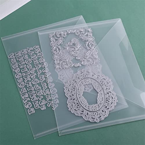 Image of 20 Pcs Large 11.5 inchX9 inch Stamp & Die Storage Pockets Resealable Clear Plastic Seal Bags Storagefor Cutting Dies Stencil Album Stamp Crafts for DIY Scrapbooking Paper Card Craft Cutting Dies Storage