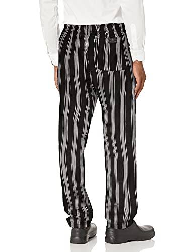 Chef Code Men's Chef Pant, Triple Stripe Black White, 2X-Large #TOP1