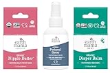 All Mama Needs Kit by Earth Mama | Organic Nipple Butter™ Breastfeeding Cream, Herbal Perineal Spray, Organic Diaper Balm-Diaper Cream for Baby