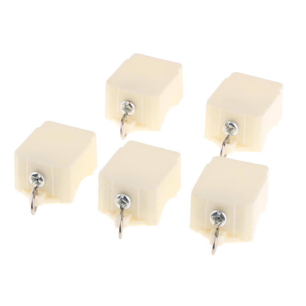 COMBR 5Pieces Curtain Track Seal Cap Hook Finials Ends Heads Window Treatment C