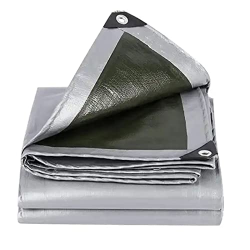 Bâche imperméable en PE couleur argent 6x8m ultra résistante pour extérieur