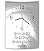 Produktbild Homeyourself LAUTLOSE Designer Wanduhr mit Spruch Nimm dir Zeit für die Dinge die Dich glücklich Machen grau weiß modern Dekoschild Schild Deko Bild 41 x 28cm Abstrakt