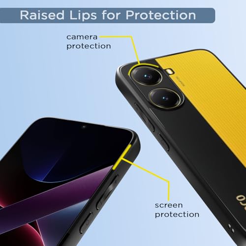 Image of Amazon Basics Back Cover for Poco X7 Pro 5G | Shockproof Sleek Hybrid Armor Bumper Case (Black)