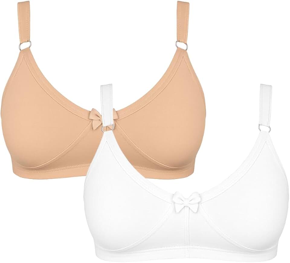 Kit 2 Sutiãs sem Bojo Reforçado Giana Boa Sustentação Tecido Duplo Seio Não Marca