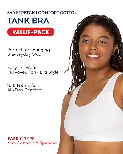 Image of Fruit of the Loom Women's Built Up Tank Style Sports Bra Value Pack