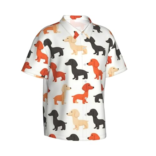 Chemise hawaïenne homme teckel idéale pour vos soirées barbecue et plage