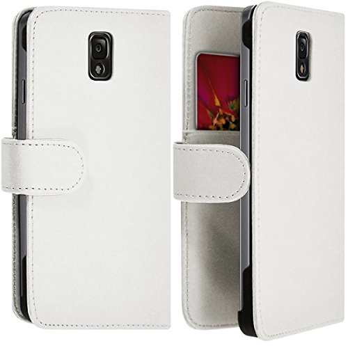 Seluxion – Housse Etui Coque Portefeuille pour Le Samsung Galaxy Note 3, Blanc