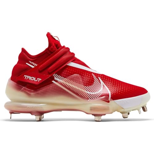 Nike Men's Force Zoom Trout 7 Pro Metal Baseball Cleats (us_Footwear_Size_System, Adult, Men, Numeric, Medium, Numeric_13) Red/White
