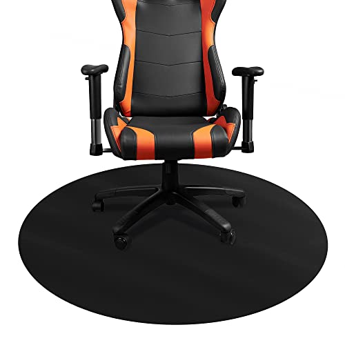 DESKU - Circle Gaming Chair Mat, Computer and Office Chair Mat for Carpet, Black, 46 Inches, Made in The USA