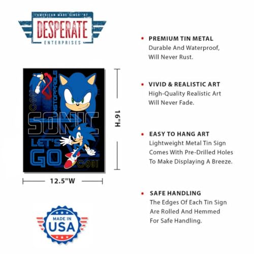Sonic le Hérisson plaque déco murale robuste pour chambre de garçon