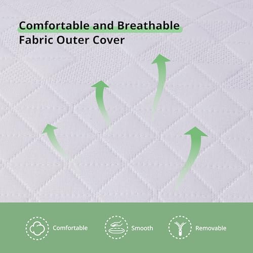 Image of EGOHOME Comfort Shredded Memory Foam Pillows, Adjustable Bed Pillows for Side, Back or Stomach Sleepers, Queen Size with Removable Cover (2 Pack, Adjustable)