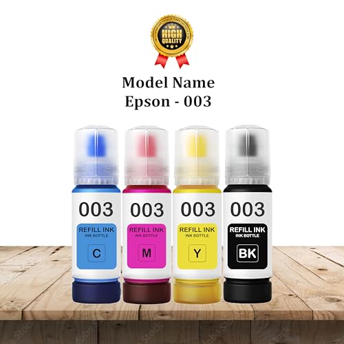 Image of 003 Ink Compatible for Epson L3250, L3260, L5290, L3210, L3256, L3150, L3215, L3216, L5190, L3200, L3251, L3252, L3110, L3151, L3152, L3156, L3211, L3212 Printer (003 Black Ink 2 Pcs)