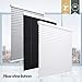 Produktbild Plissee Faltrollo Klemmfix ohne Bohren mit Klemmträger Faltrollo Schnurlos verdunkelnd und Blickdicht Sonnenschutz Sichtschutz Schallschutz Fensterrollo Jalousie Rollo für Fenster & Tür Weiß 90*130cm