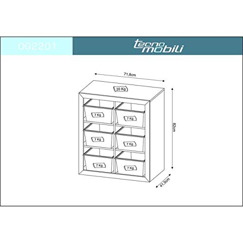 Estante Organizador 6 Nichos OG2201 Tecno Mobili - Branco
