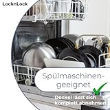 LocknLock PP Classic Küchen Caddy mit Klappdeckel | inkl. Dosierbecher | 12L | 35 x 23 x 27 cm | Vorratsbehälter Schüttdose | Halb luftdichte Aufbewahrungsbox für Lebensmittel