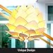 Brightech Artichoke LED Floor Lamp, Great Living Room Décor, Modern Lamp for Living Rooms & Offices, Bohemian Standing Lamp for Bedroom Reading, Tall Lamp with Multi-Panel Wooden Shade