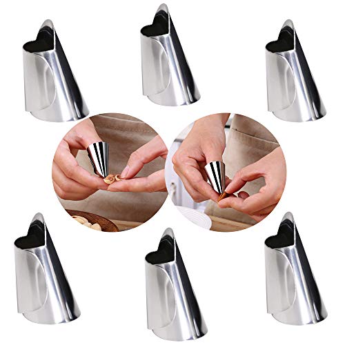 YASUOA 6 Pieces Finger Protector Adjustable Separator Resistant Thumb Guard Peelers for Nuts,Fruits,Seafood