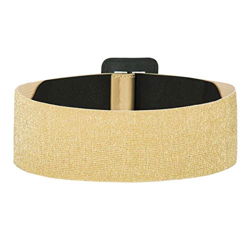 Hanna Nikole Womens Wide Buckle Stretchy Belt Vintage Elastic Dress Belts S-XXXXL2