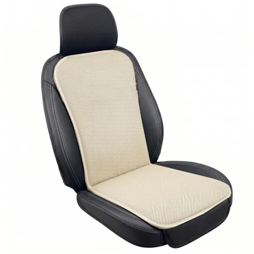 Coussin ventilateur voiture USB et housse ventilée beige pour rafraîchir le siège conducteur