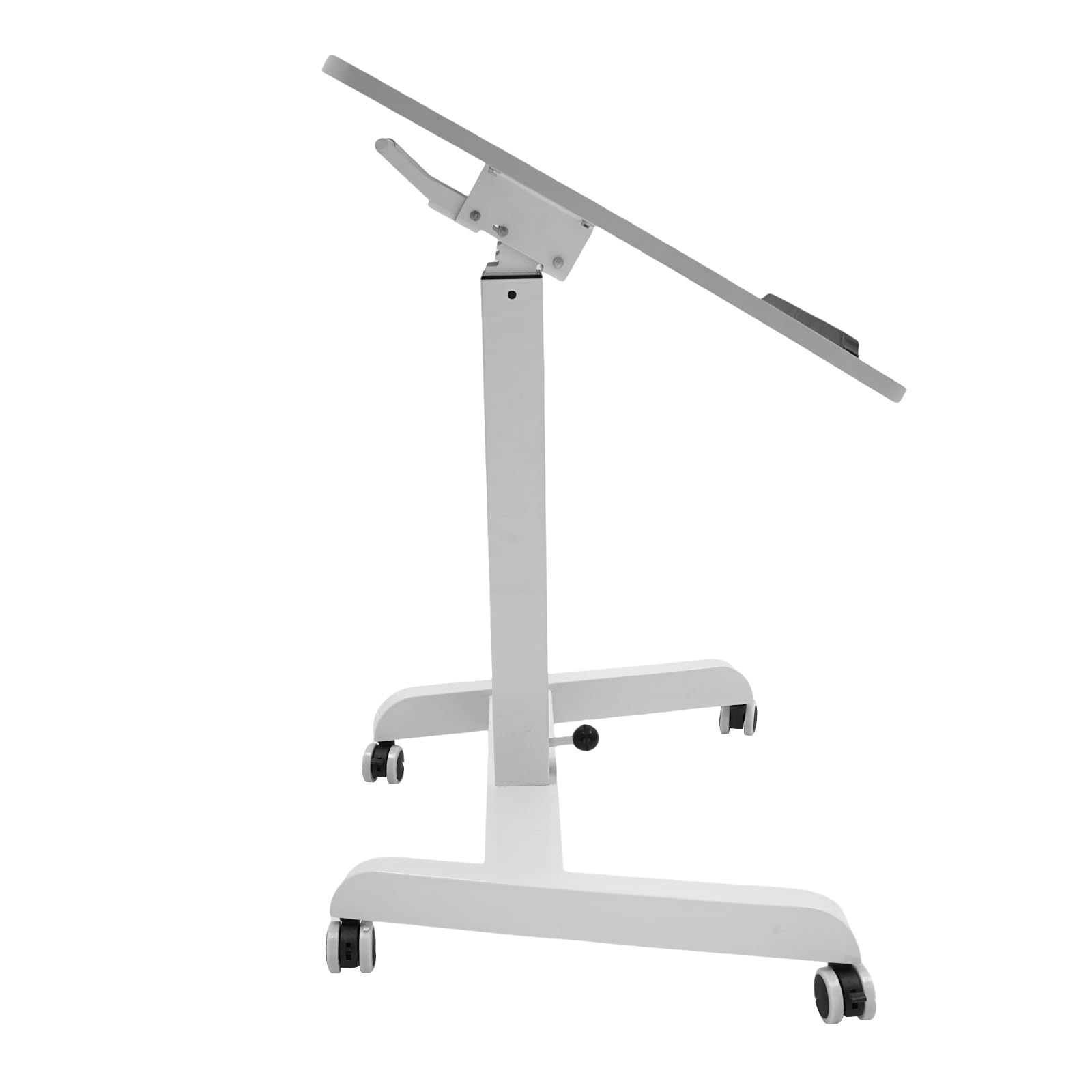 Adjustable Rolling Desk Mobile Standing Desk Height Adjustable Laptop Table with Locking Wheels 28-42 5 Inch Height Range — view 8